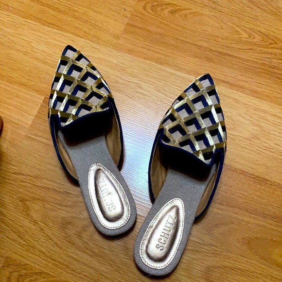 SCHUTZ ROSE CANVAS MULES - Picture 6 of 11